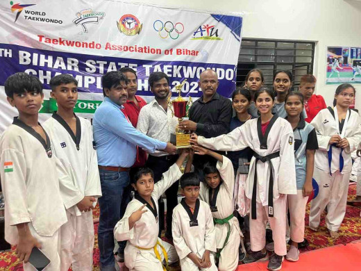 राज्य स्तरीय ताइक्वांडो चैंपियनशिप में तीसरे स्थान पर लखीसराय का कब्जा